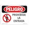 Signmission OSHA Danger Sign, Do Not Enter Spanish, 10in X 7in Decal, 10" W, 7" H, Do Not Enter Spanish OS-DS-D-710-LS-1151 - alternate 1